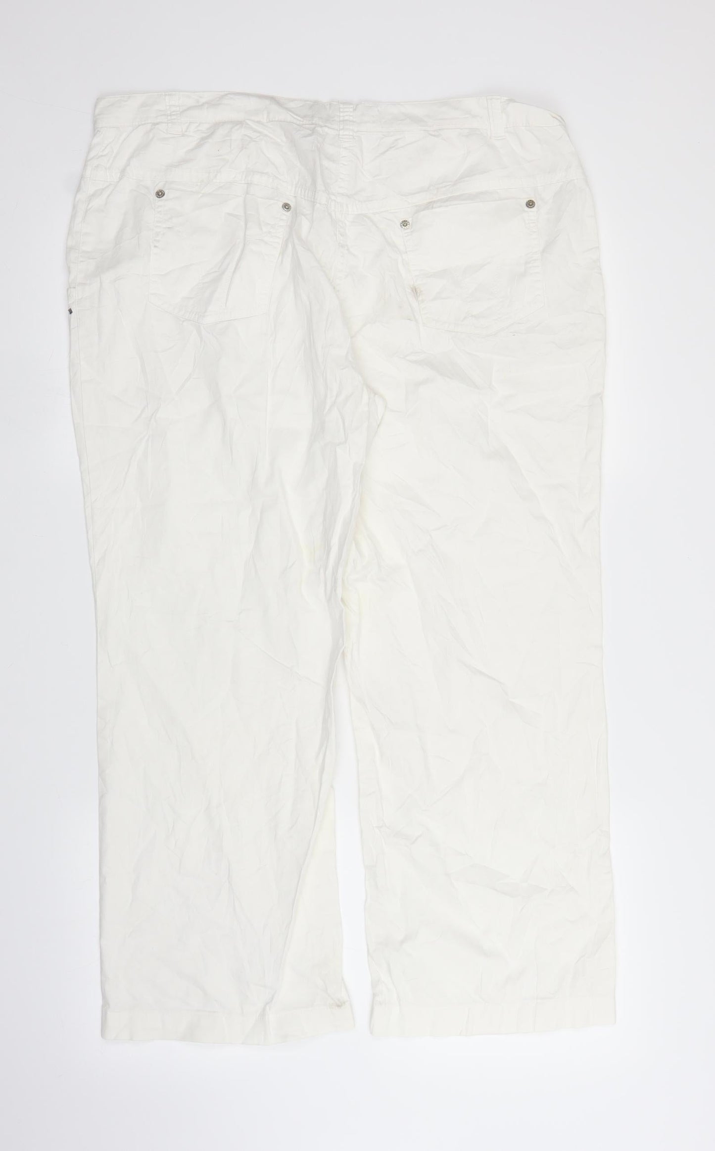 Claudia Gil Womens White   Capri Trousers Size 28 L27 in