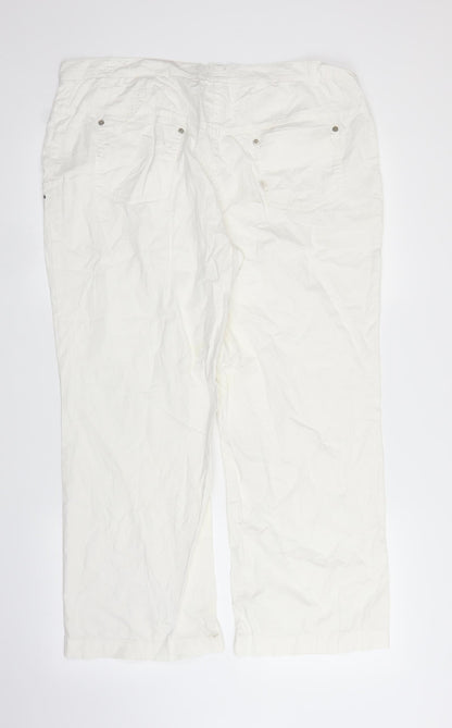 Claudia Gil Womens White   Capri Trousers Size 28 L27 in