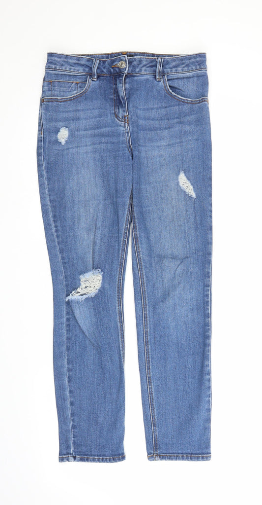 Matalan Womens Blue  Denim Straight Jeans Size 10 L26 in