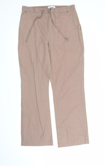 Womens UK Size 12 Classics Regular Fit  Brown Trousers
