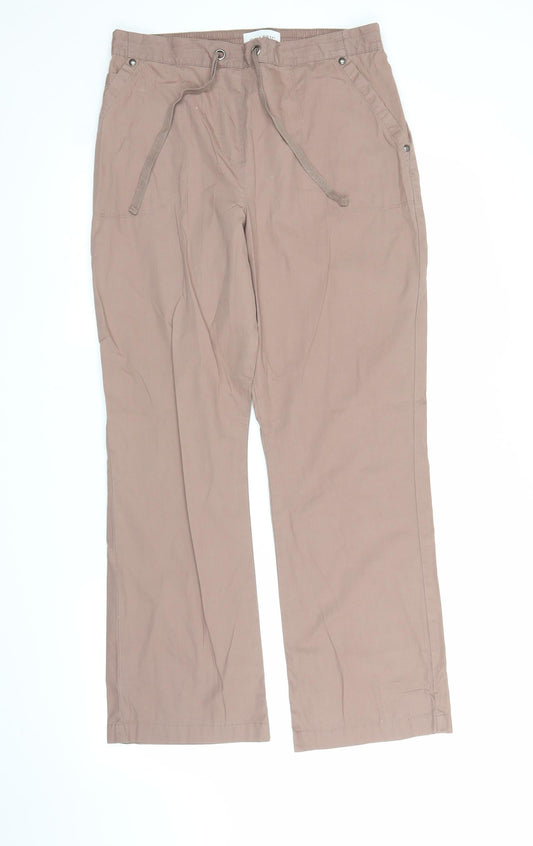 Classics Womens Brown   Trousers  Size 12 L29 in
