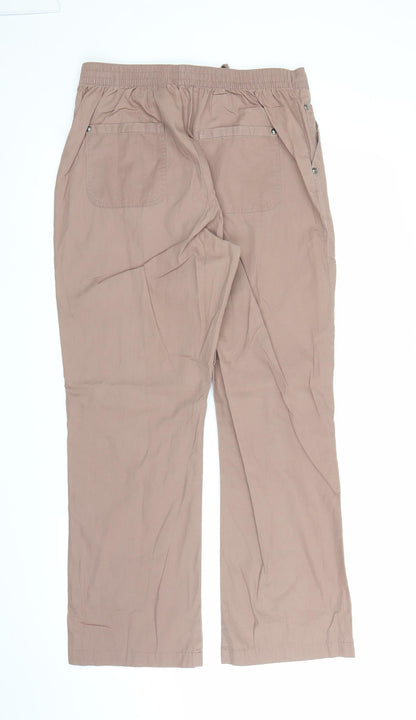 Womens UK Size 12 Classics Regular Fit  Brown Trousers