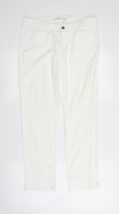 Mac Womens White   Pedal Pusher Trousers Size M L26 in