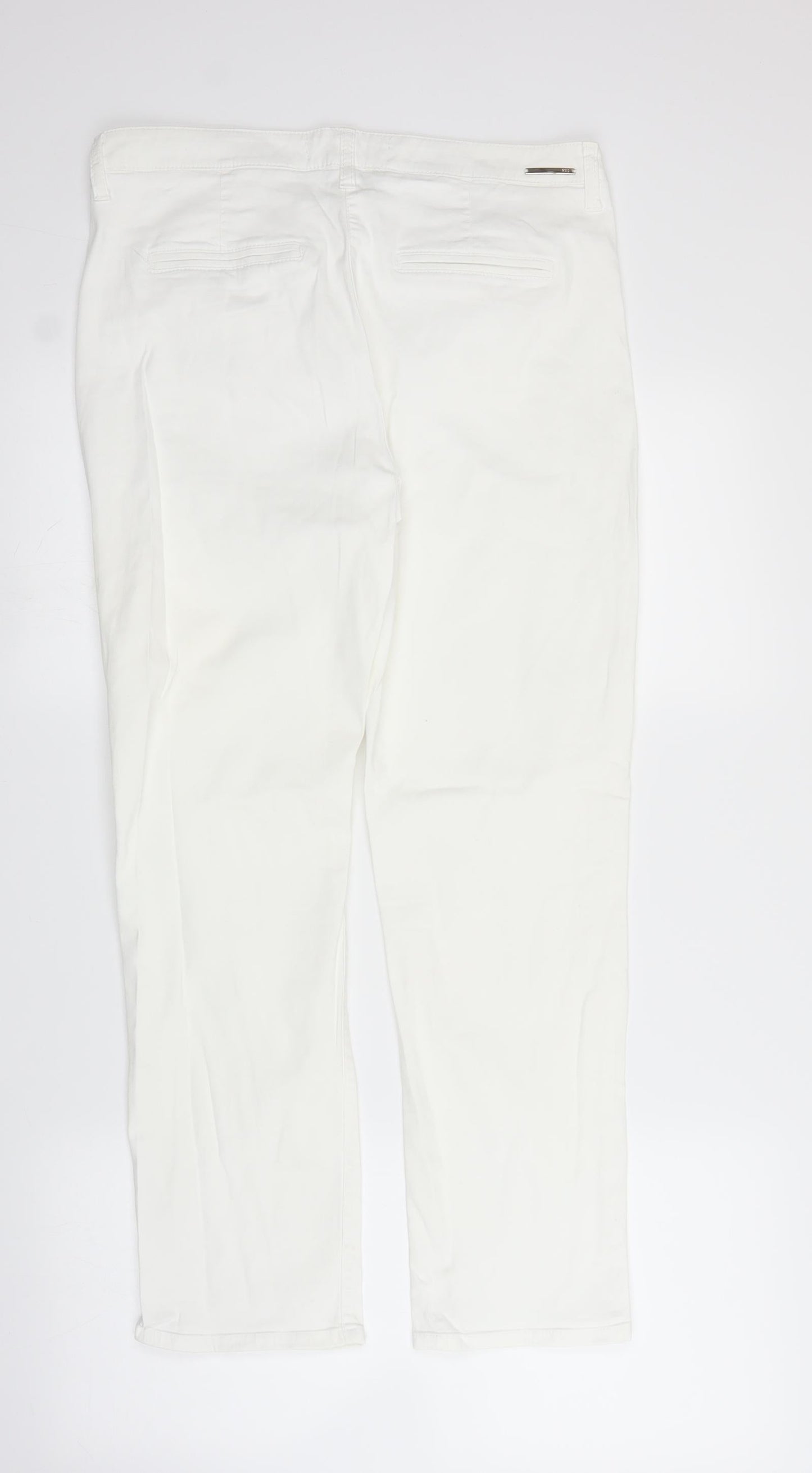 Mac Womens White   Pedal Pusher Trousers Size M L26 in