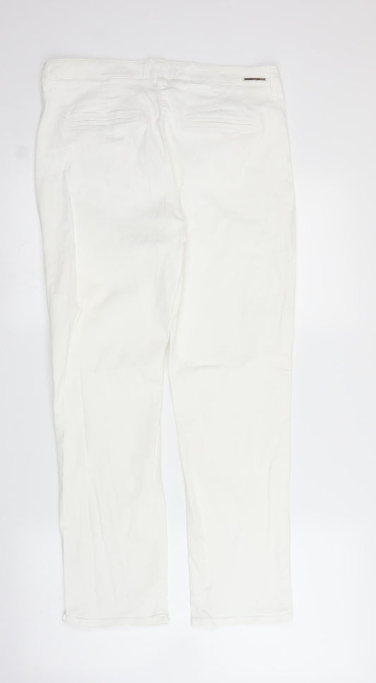 Mac Womens White   Pedal Pusher Trousers Size M L26 in