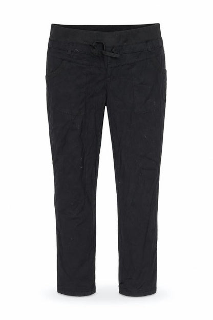 Womens UK Size M Preworn Regular Fit Capri Black Trousers