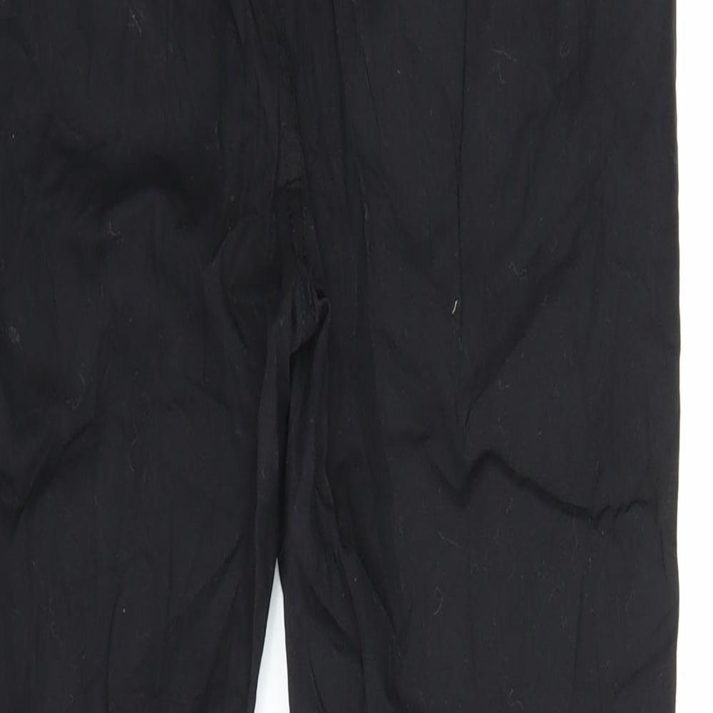 Womens UK Size M Preworn Regular Fit Capri Black Trousers