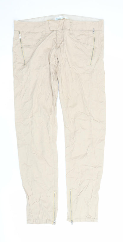 Chillin Womens Beige   Trousers  Size M L28 in