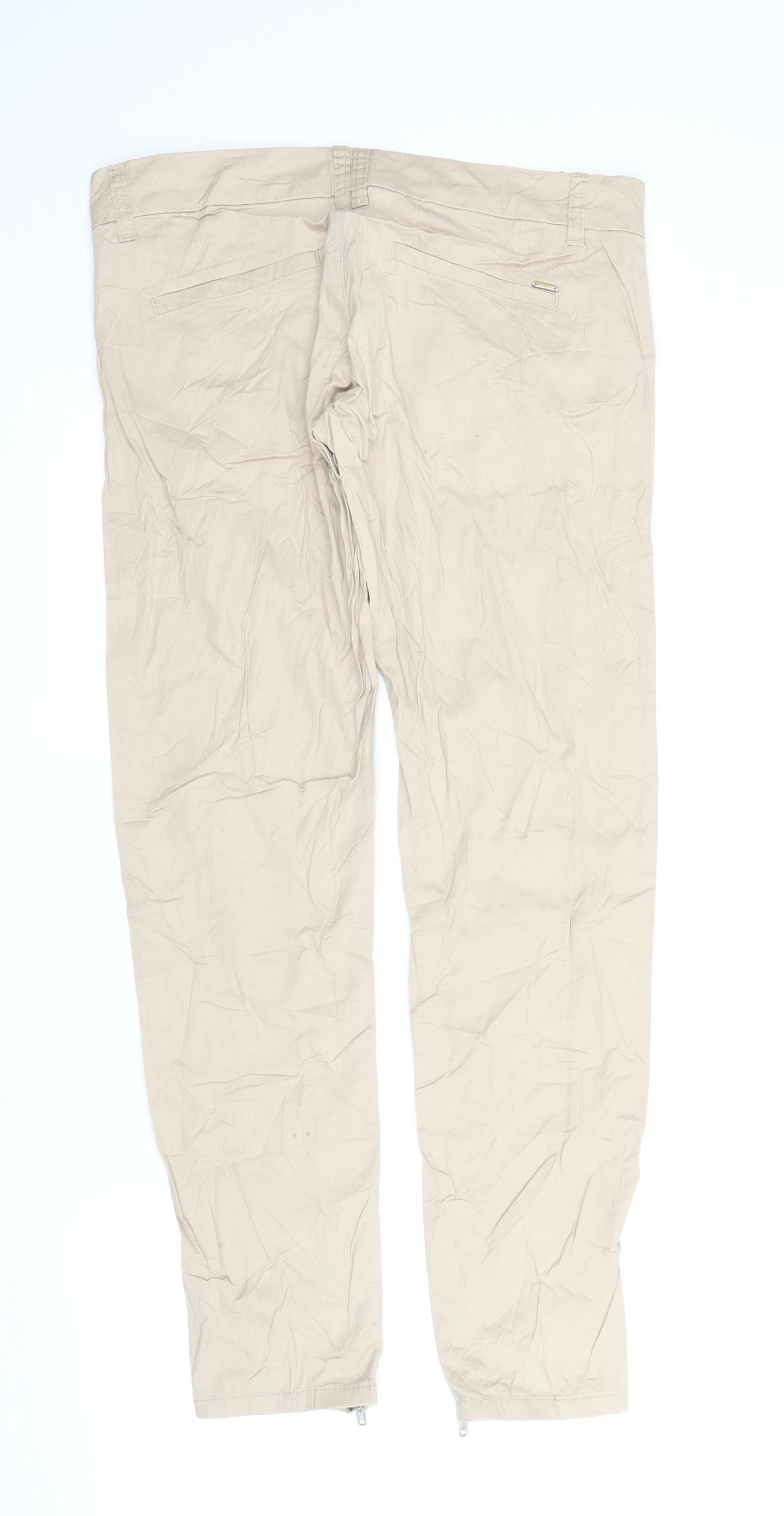 Chillin Womens Beige   Trousers  Size M L28 in
