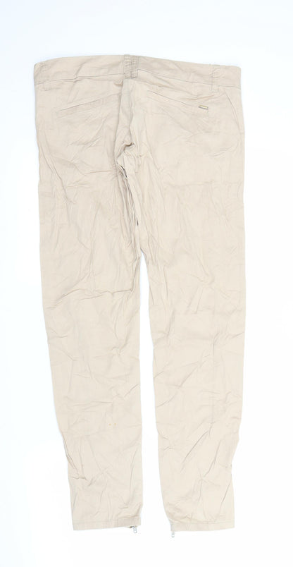 Chillin Womens Beige   Trousers  Size M L28 in