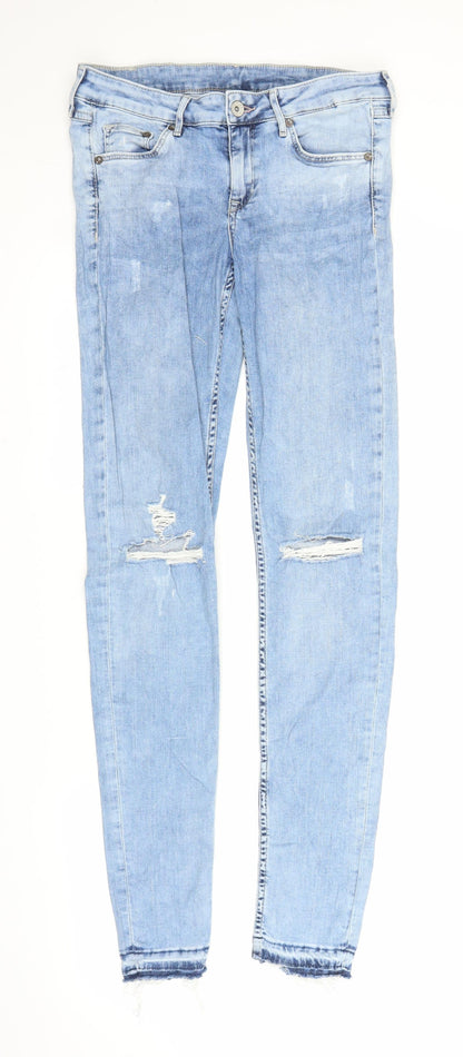&Denim Womens Blue  Denim Skinny Jeans Size 28 in L32 in