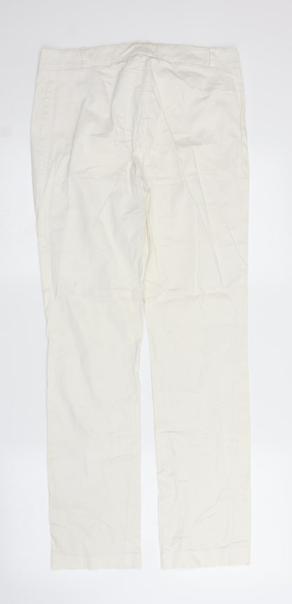 M&S Womens White   Trousers  Size 12 L30 in