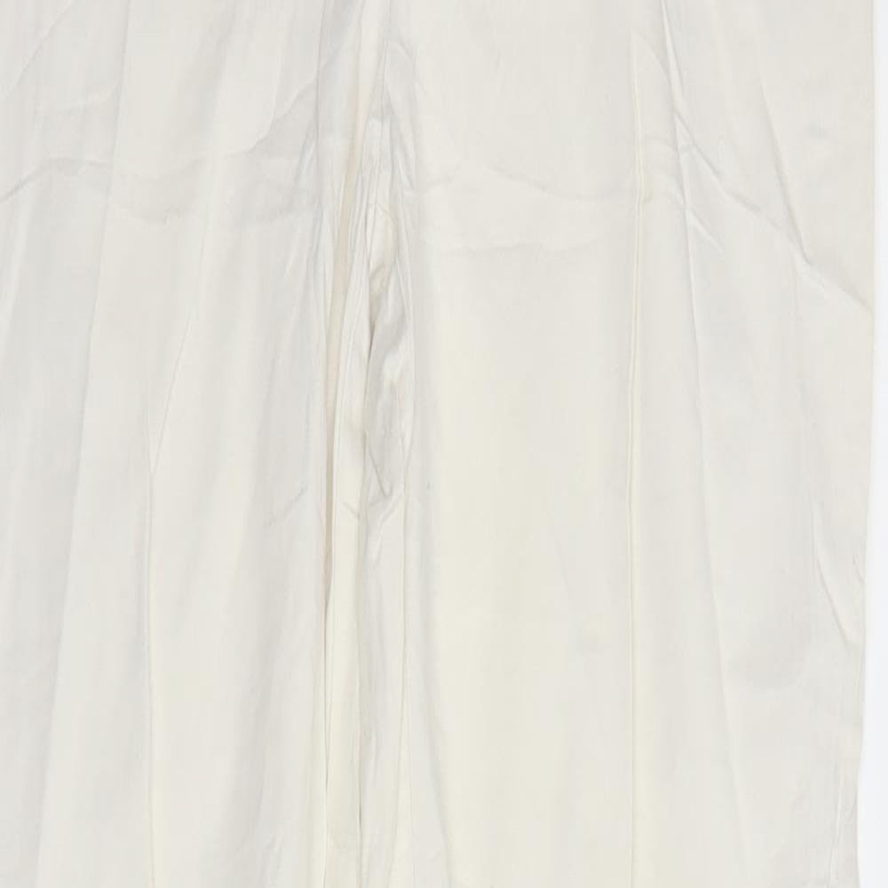 M&S Womens White   Trousers  Size 12 L30 in