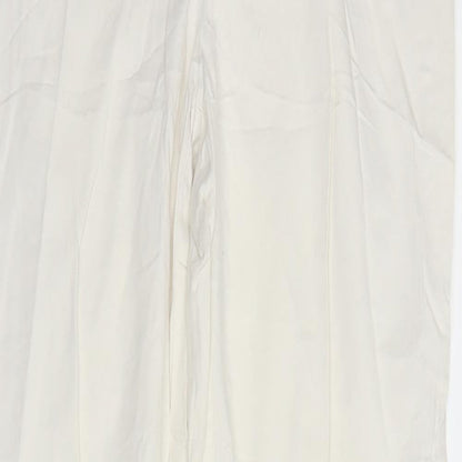 M&S Womens White   Trousers  Size 12 L30 in