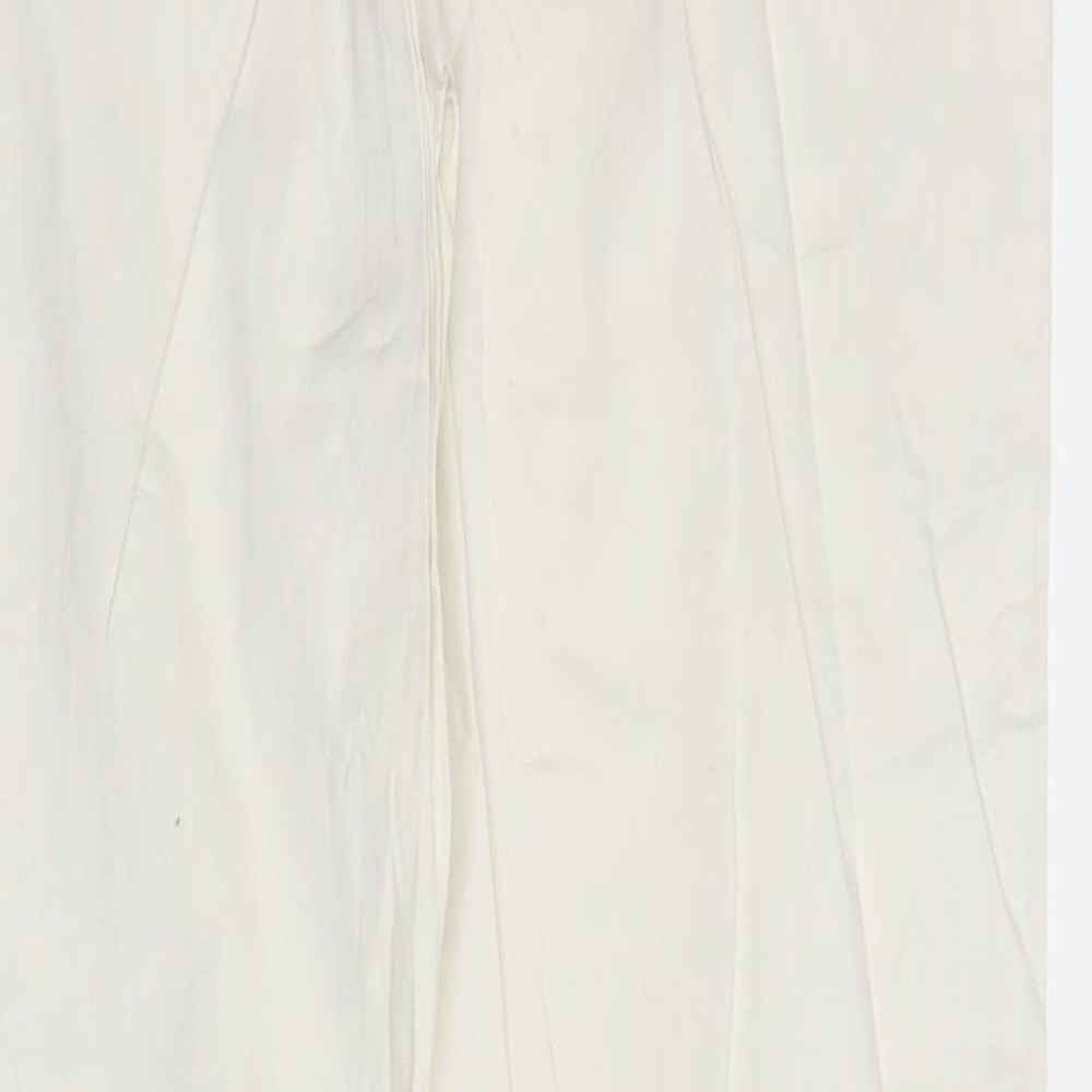 M&S Womens White   Trousers  Size 12 L30 in