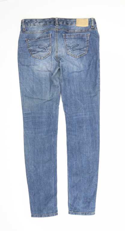 Mens UK Size 29 in Skin Regular Fit Straight Blue Jeans