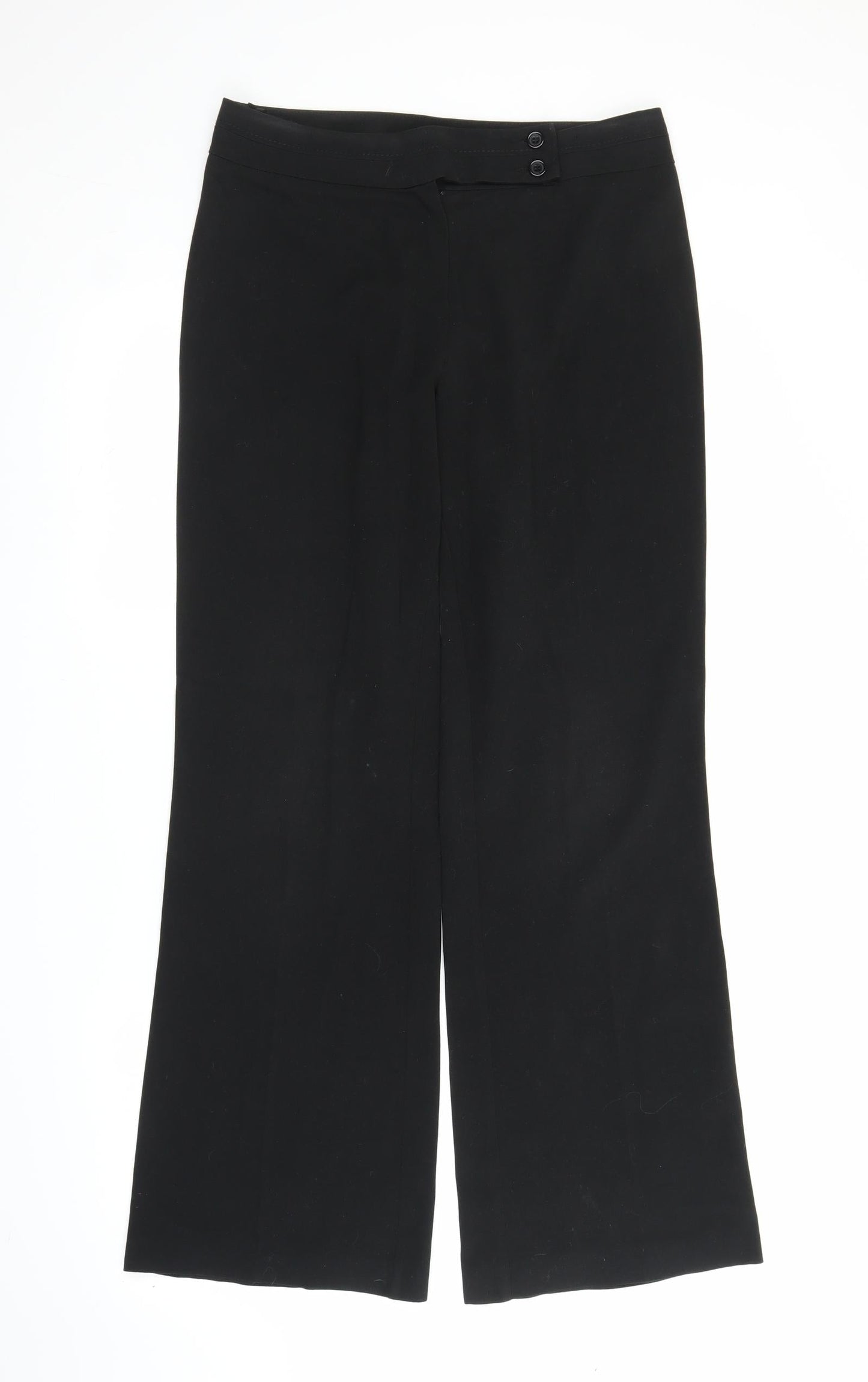 M&S Womens Black   Trousers  Size 10 L29 in