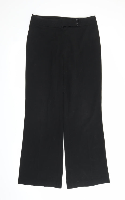M&S Womens Black   Trousers  Size 10 L29 in