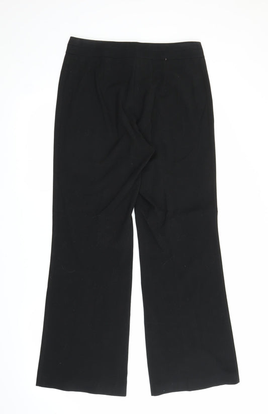 M&S Womens Black   Trousers  Size 10 L29 in