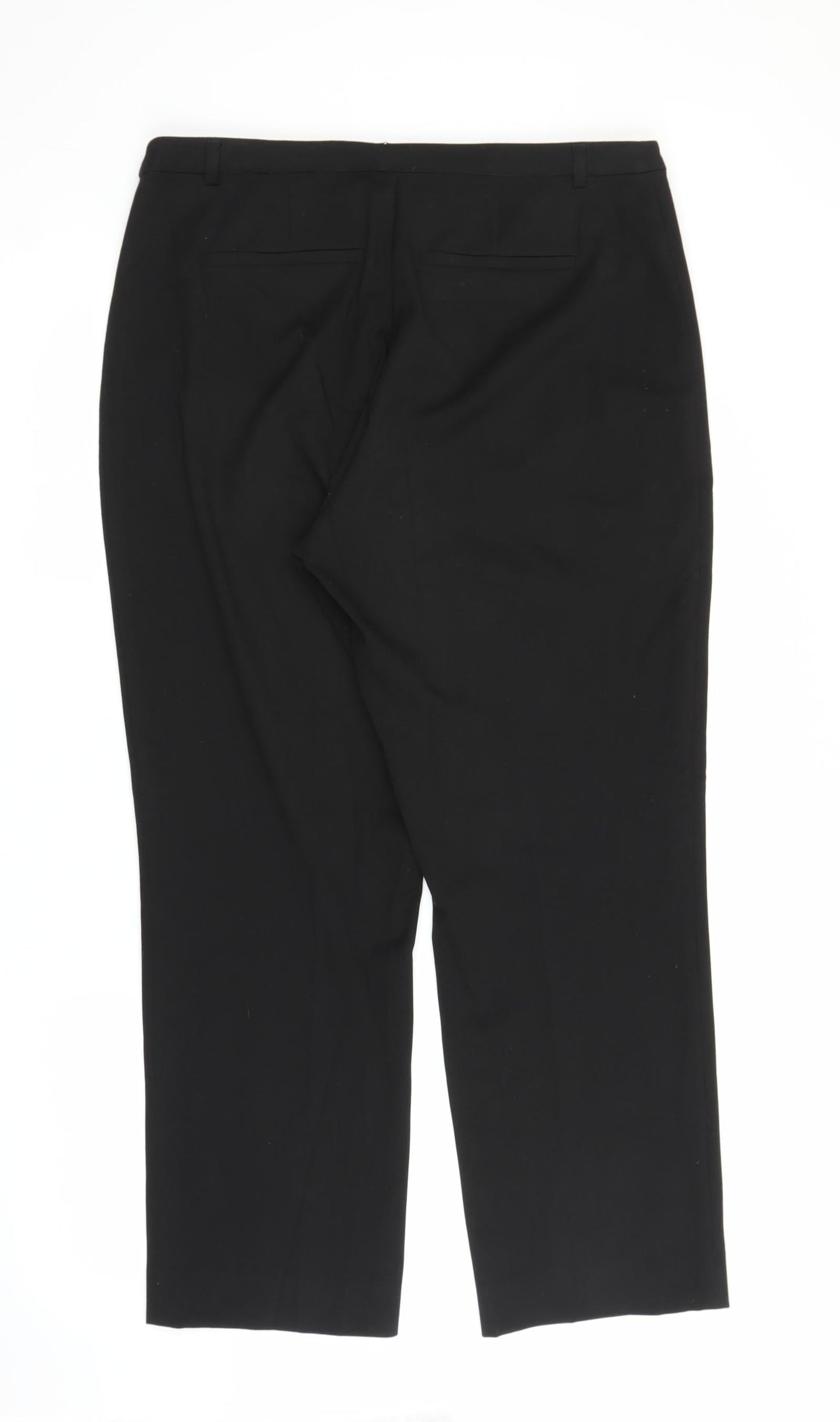 Womens UK Size M Preworn Regular Fit  Black Trousers