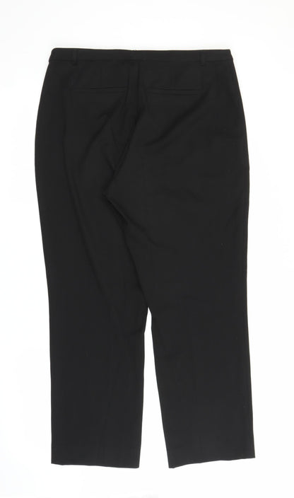 Womens UK Size M Preworn Regular Fit  Black Trousers