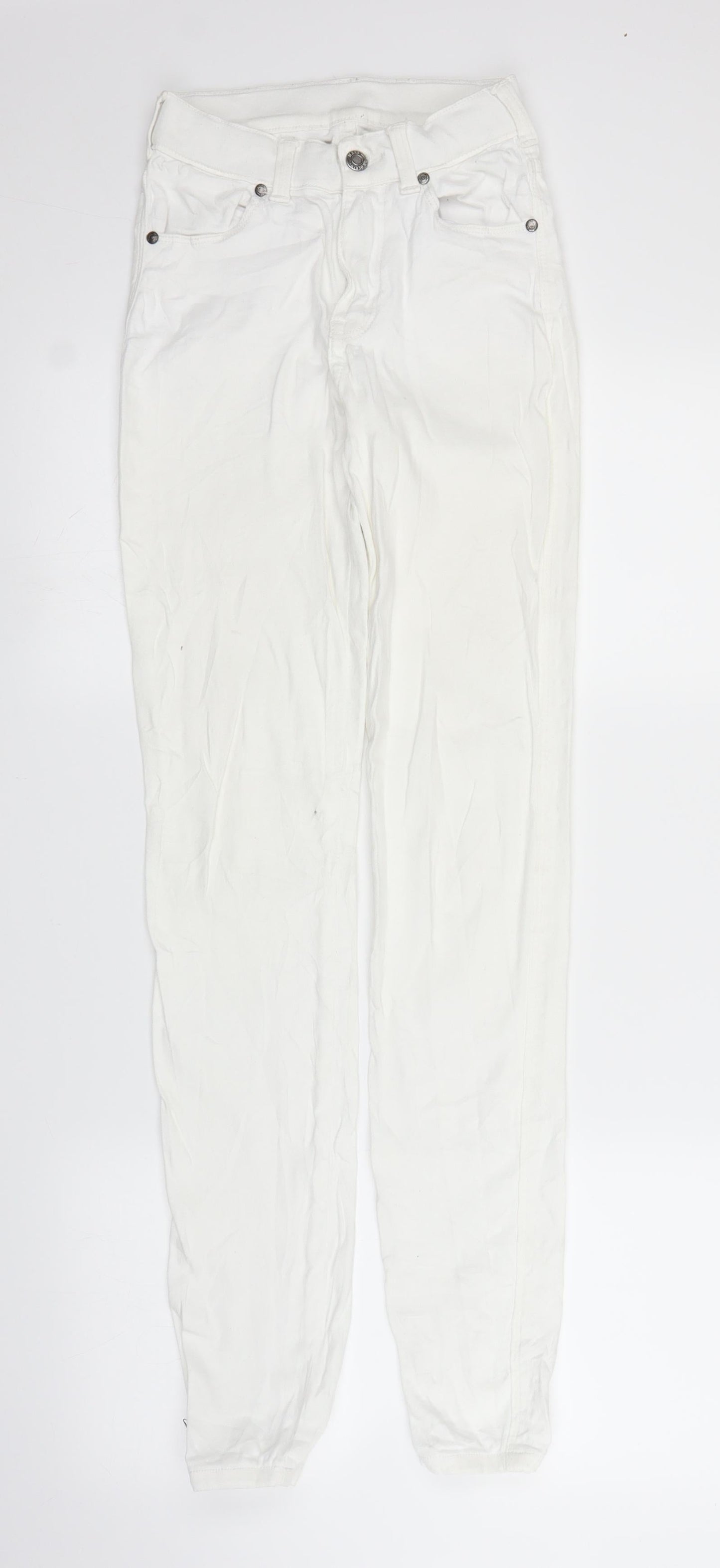 Womens UK Size S Dr Denim Regular Fit Skinny White Jeans
