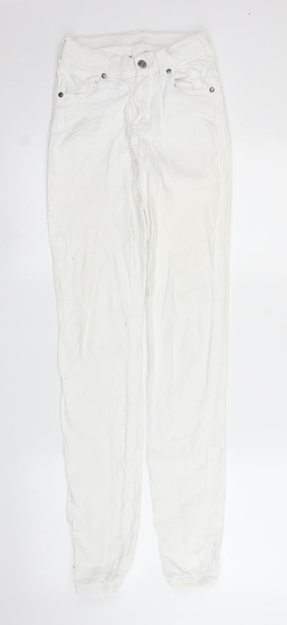 Womens UK Size S Dr Denim Regular Fit Skinny White Jeans