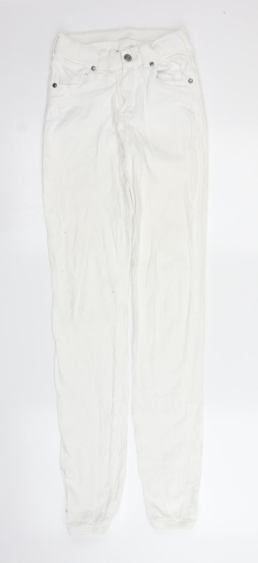 Womens UK Size S Dr Denim Regular Fit Skinny White Jeans