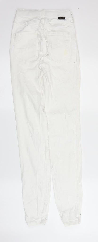 Womens UK Size S Dr Denim Regular Fit Skinny White Jeans