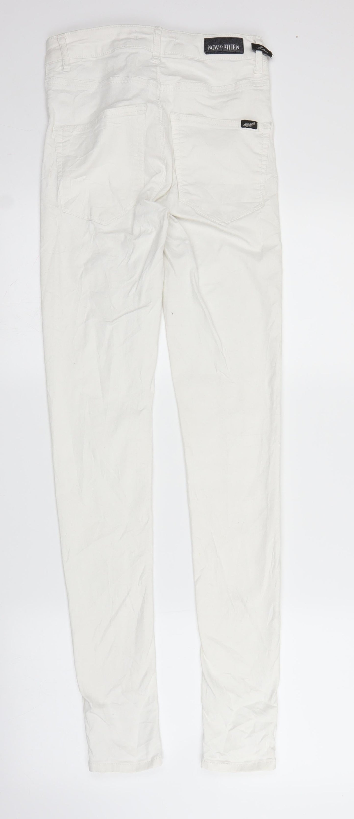 Now and Then Womens White  Denim Skinny Jeans Size M L31 in