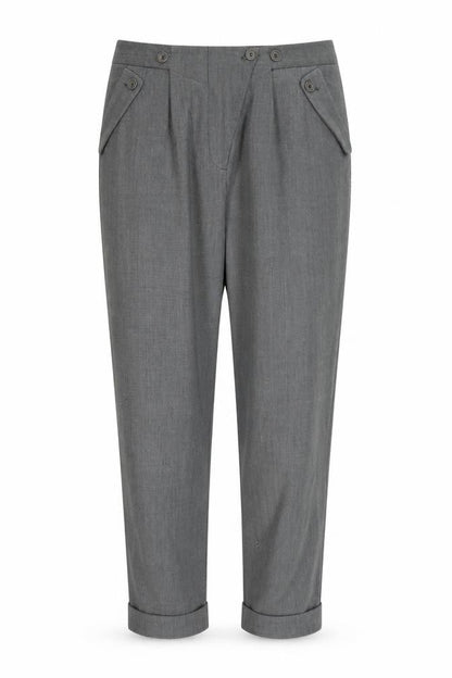 Womens UK Size 12 New Look Regular Fit Carrot Grey Trousers