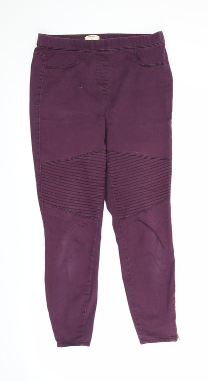 Womens UK Size 12 Papaya Regular Fit Jegging Purple Jeans