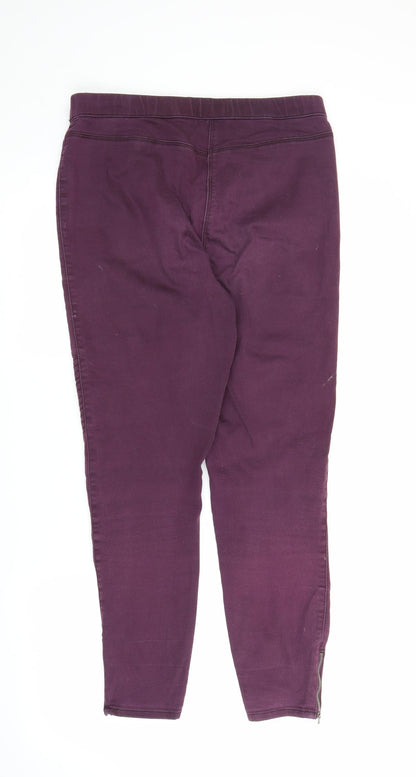 Womens UK Size 12 Papaya Regular Fit Jegging Purple Jeans