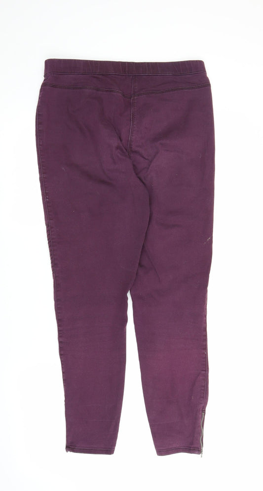 Womens UK Size 12 Papaya Regular Fit Jegging Purple Jeans