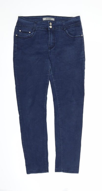 Slolo Womens Blue  Denim Jegging Jeans Size M L27 in