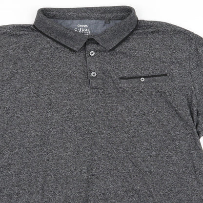 Asda George Mens Black    Polo Size 2XL