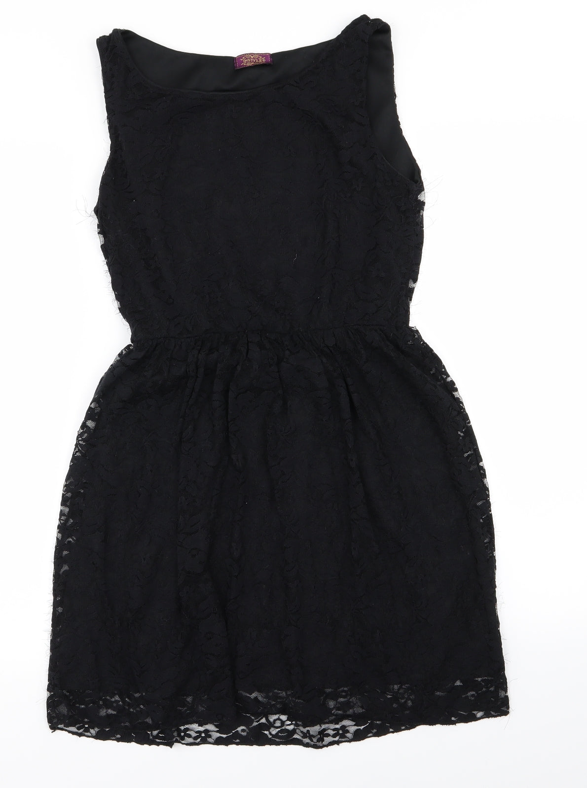 Instyle Womens Black Floral  Fit & Flare  Size M