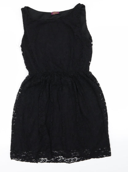 Instyle Womens Black Floral  Fit & Flare  Size M