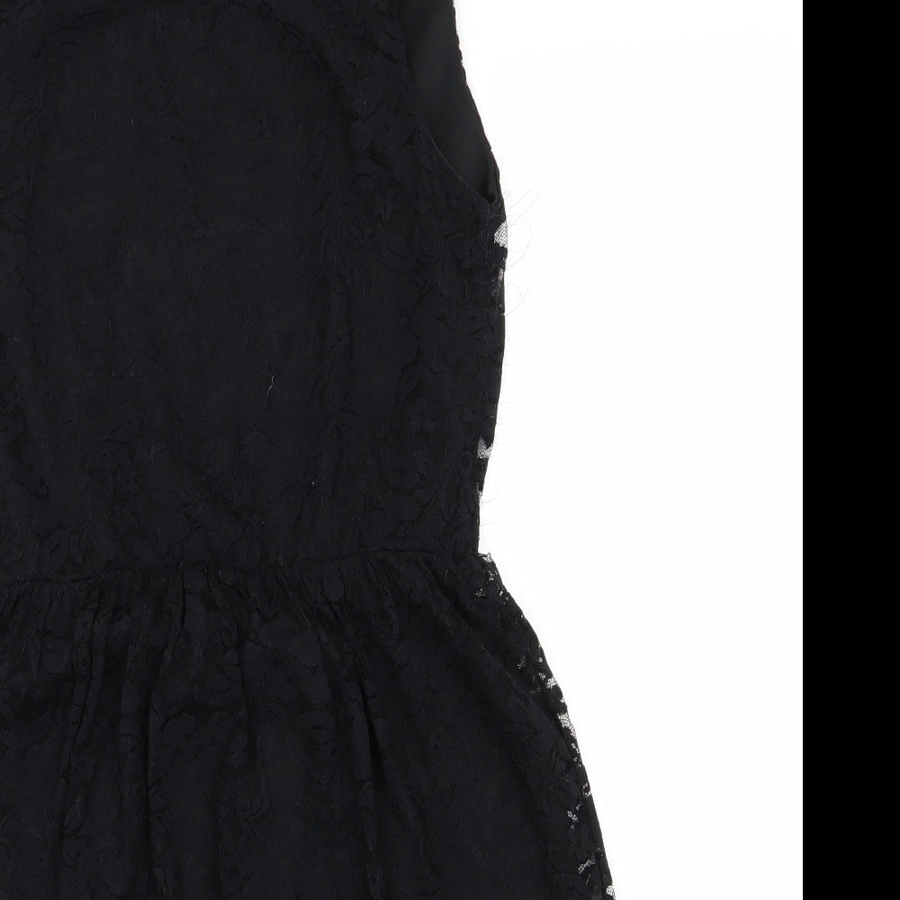 Instyle Womens Black Floral  Fit & Flare  Size M