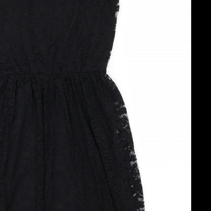 Instyle Womens Black Floral  Fit & Flare  Size M