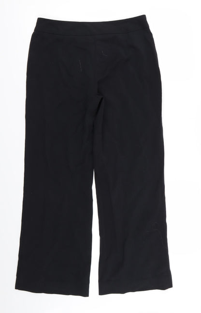 m&s Womens Black   Trousers  Size 10 L28 in
