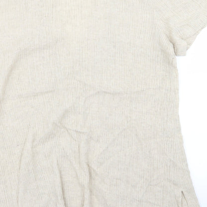 AWOMOLE Womens Beige   Basic T-Shirt Size L
