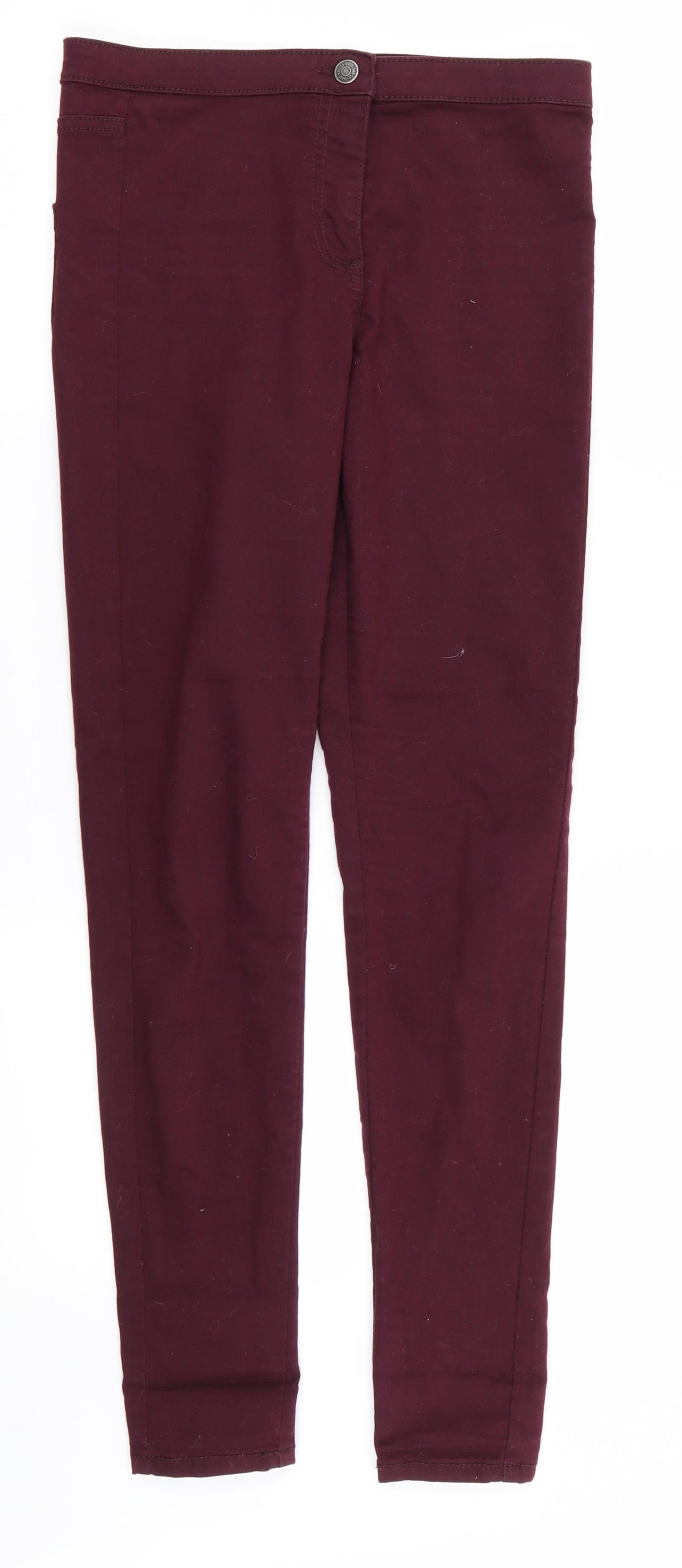 Womens UK Size 8 DENIM AND CO Regular Fit Skinny Red Jeans
