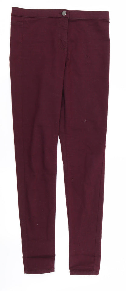 Womens UK Size 8 DENIM AND CO Regular Fit Skinny Red Jeans