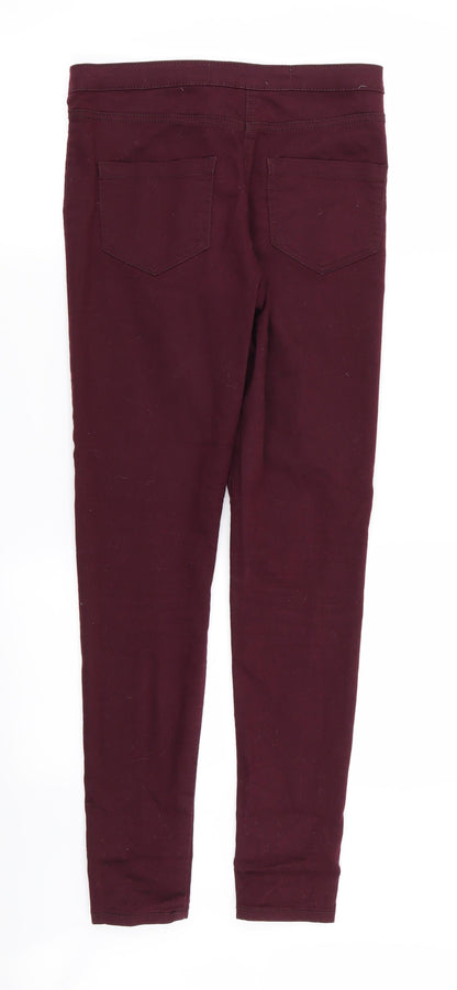 Womens UK Size 8 DENIM AND CO Regular Fit Skinny Red Jeans