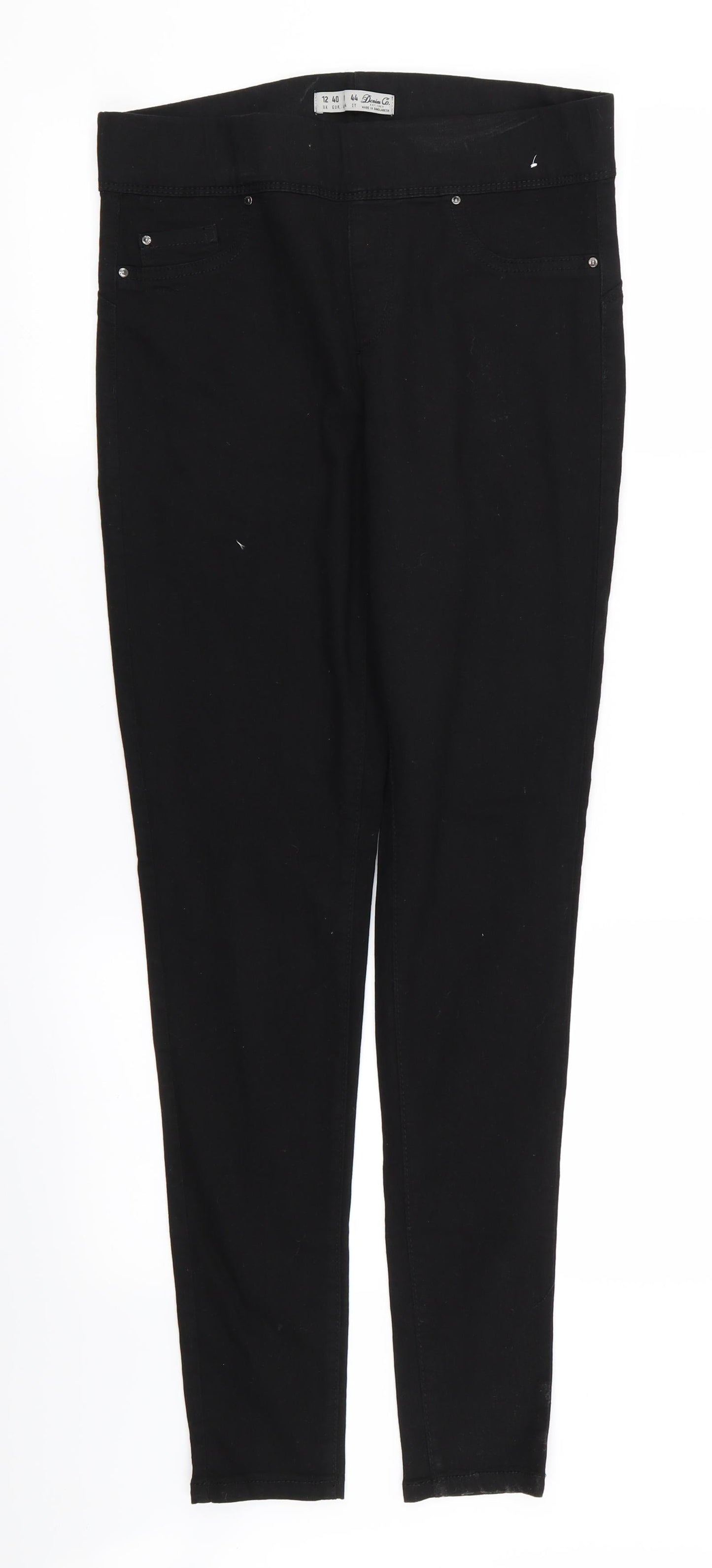 Womens UK Size 12 DENIM AND CO  Jegging Black Leggings