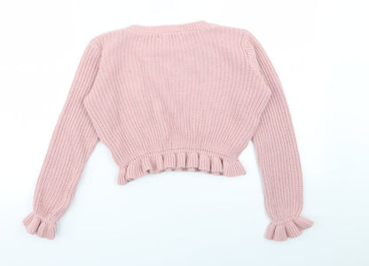 select  Girls Pink   Pullover Jumper Size 14 Years