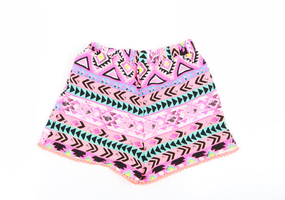 Candy Girls Multicoloured Geometric  Hot Pants Shorts Size 9 Years