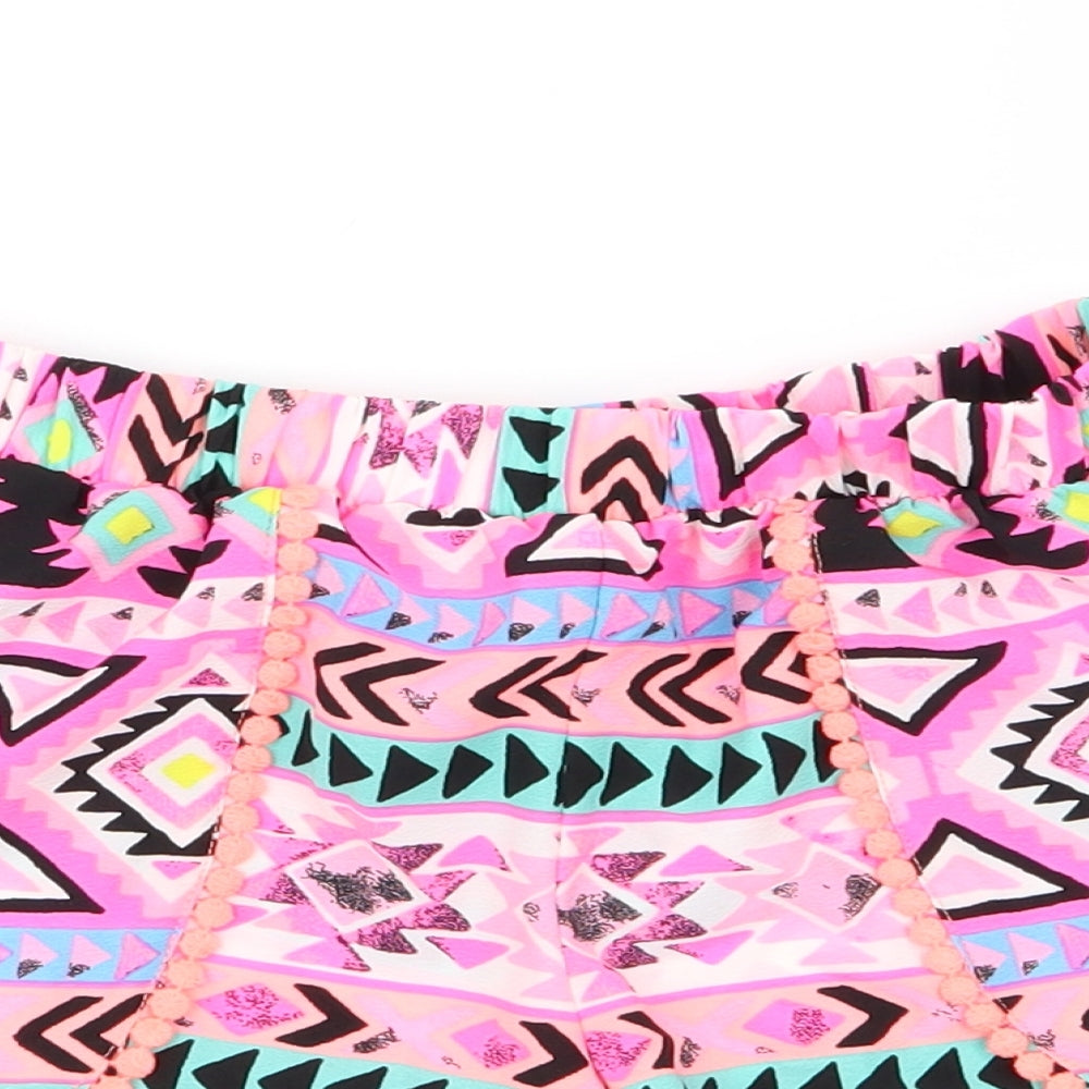 Candy Girls Multicoloured Geometric  Hot Pants Shorts Size 9 Years