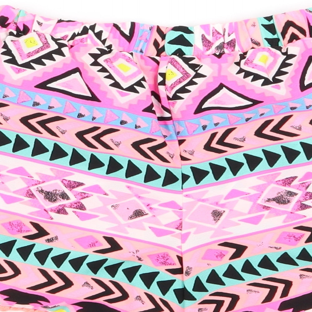 Candy Girls Multicoloured Geometric  Hot Pants Shorts Size 9 Years